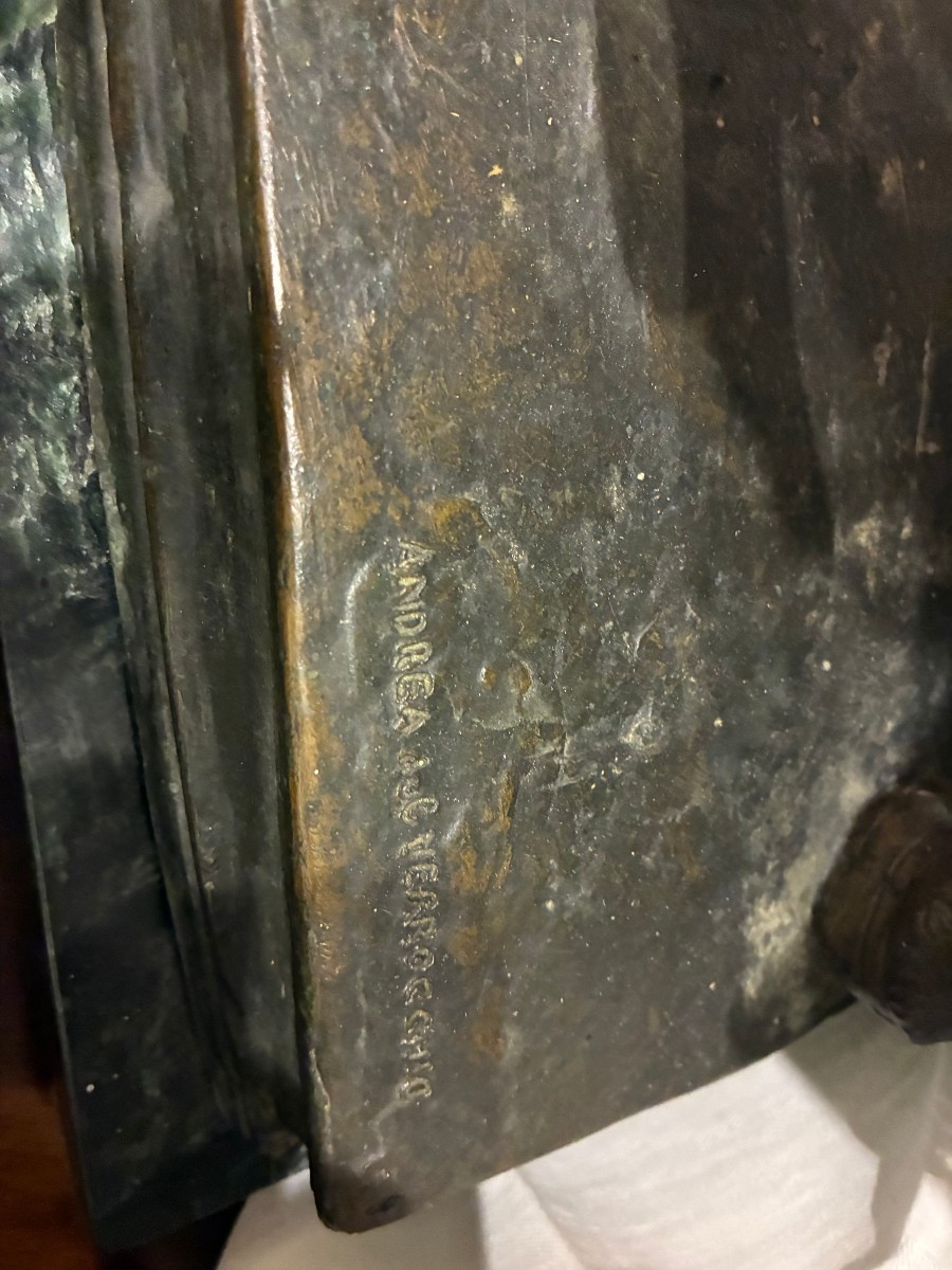 cavaliere a cavallo in bronzo XIX secolo di provenienza lombarda raffigurante il Colleoni-photo-3