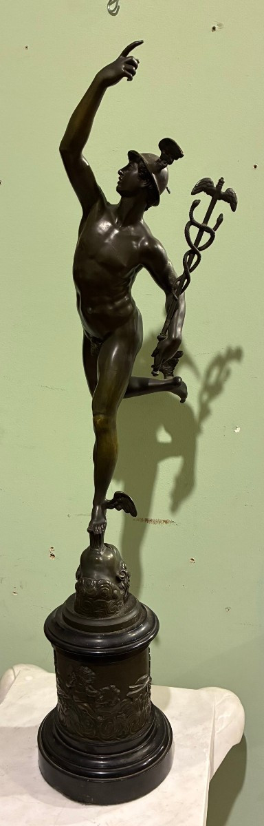 bronzo a cera persa raffigurante mercurio 800'