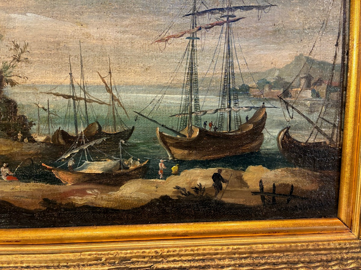 dipinto raffigurante marina attribuito a Adrien Manglard 1695-1760-photo-2