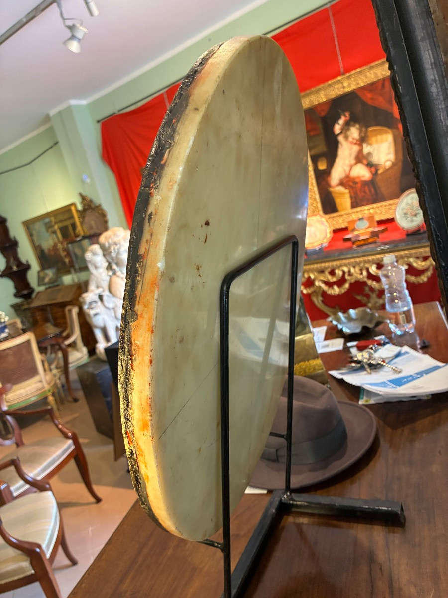 dipinto ovale su scaiola attaccata a marmo raffigurante Andrea Doria 1550 circa-photo-1