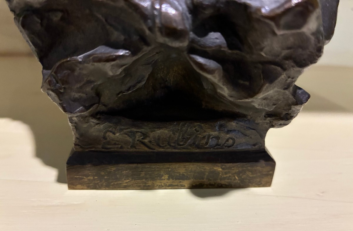 bronzo raffigurante giovane donna firmato Edoardo Rubino1871-1954-photo-3