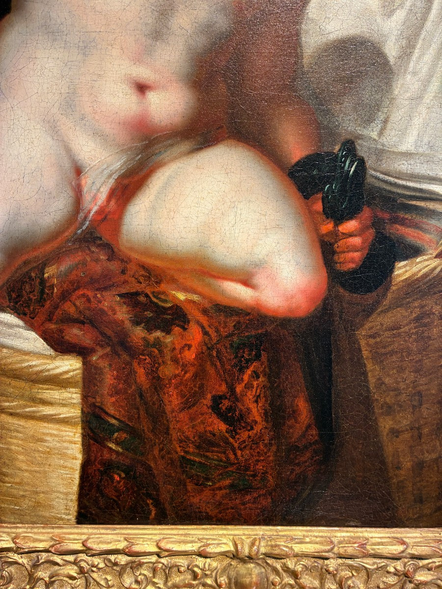 dipinto raff. Ercole fanciullo che strangola i serpenti XVII secolo-photo-2