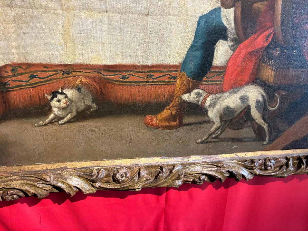 dipinto raffigurante banchetto di antonio e cleopatra attr. Brusaferro venezia 16771746-photo-4