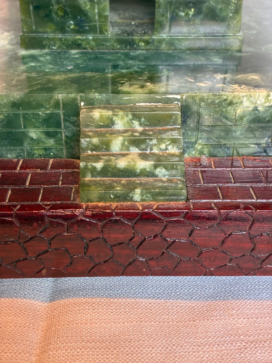 pagoda in giada di provenienza cinese XIX secolo-photo-3