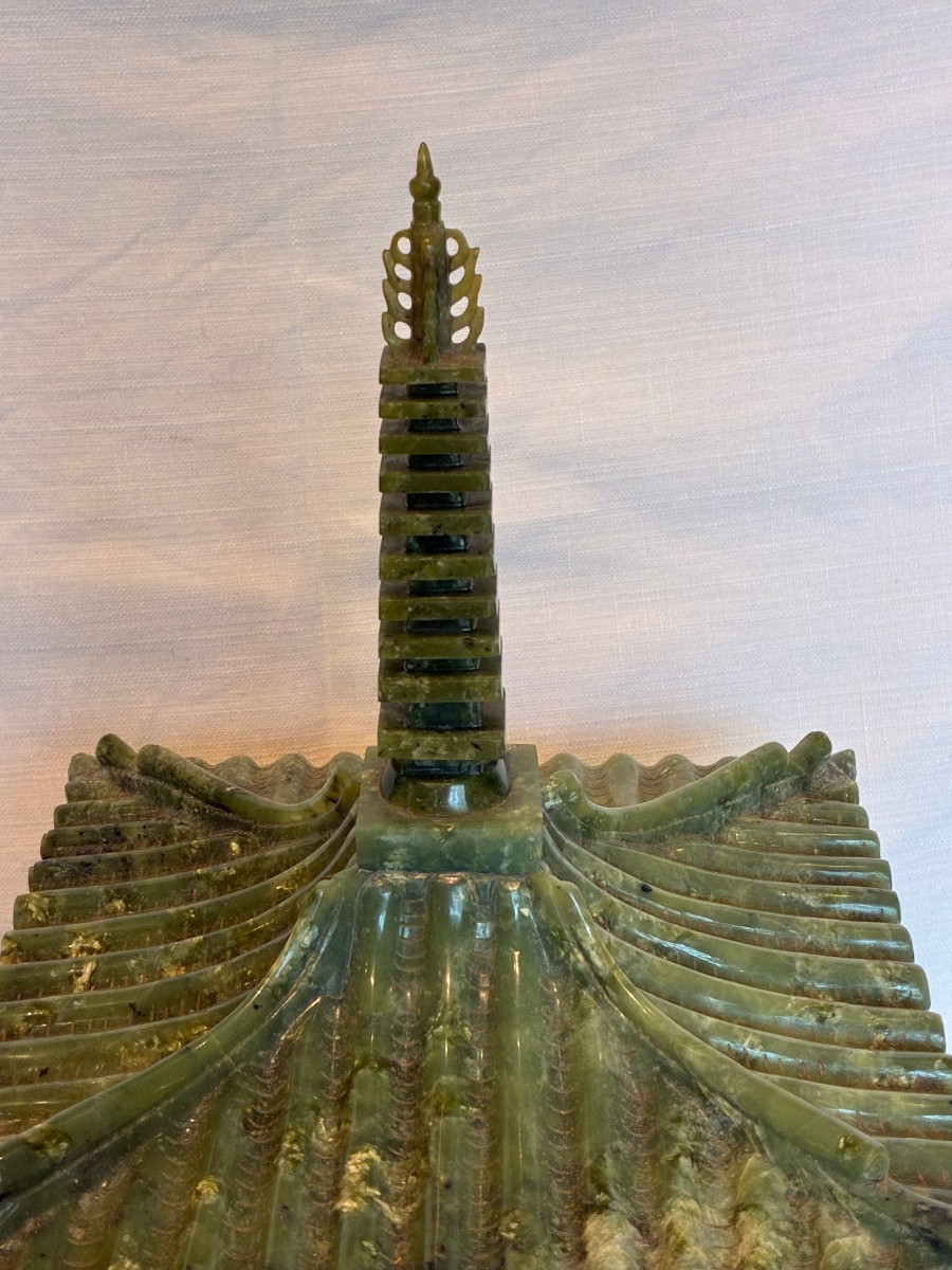 pagoda in giada di provenienza cinese XIX secolo-photo-4
