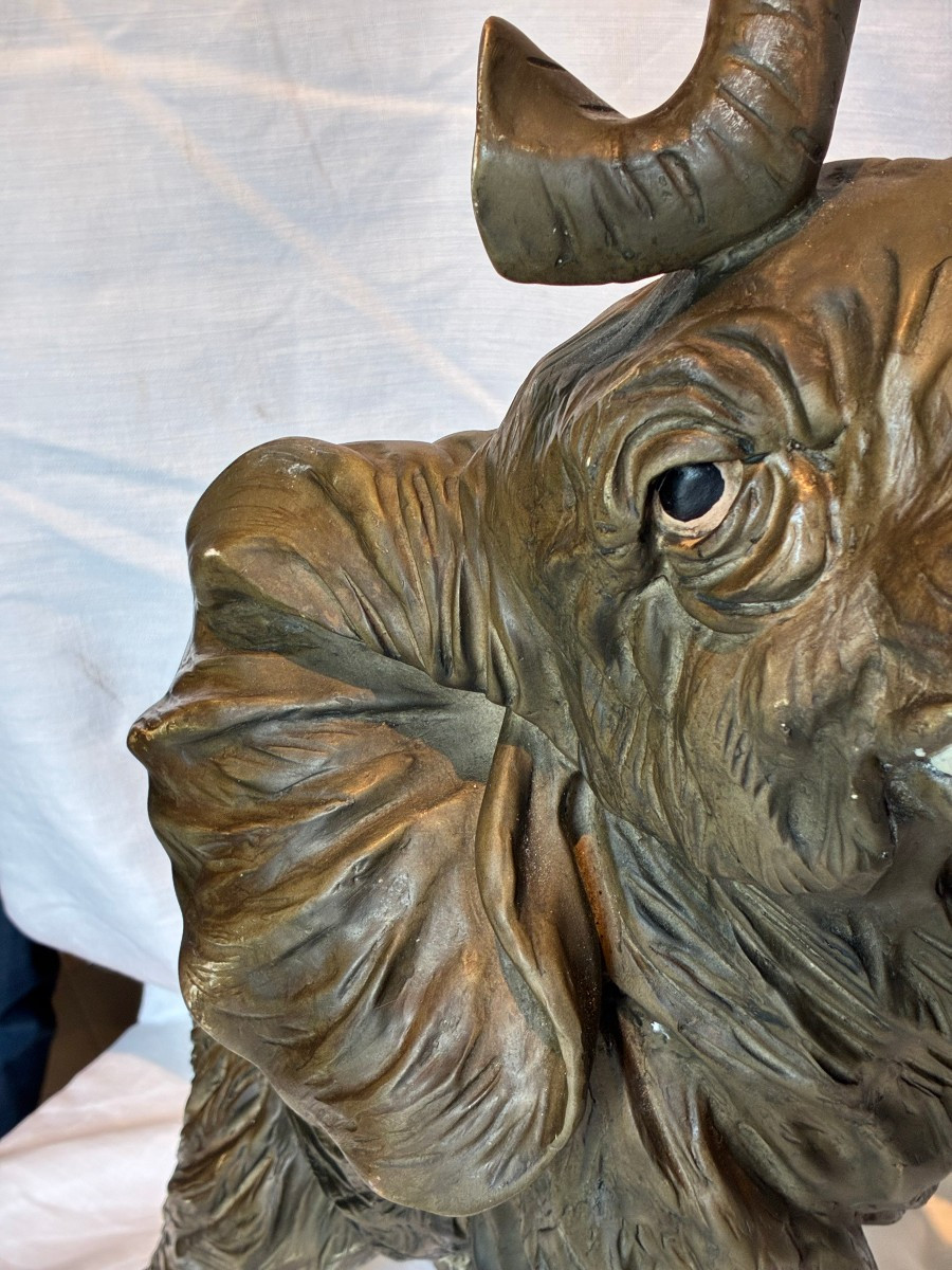 elefante in gres di provenienza italiana eseguito agli inizi del XX secolo-photo-3