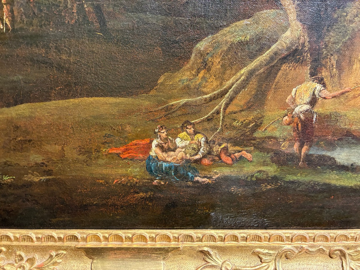 dipinto raffigurante paesaggio attribuito a Marco Ricci 1676-1730-photo-2