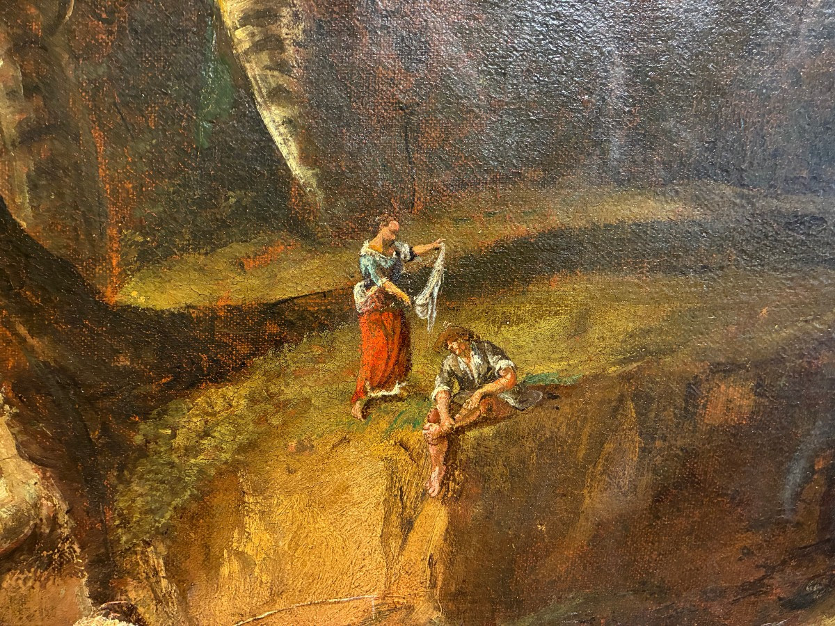 dipinto raffigurante paesaggio attribuito a Marco Ricci 1676-1730-photo-4