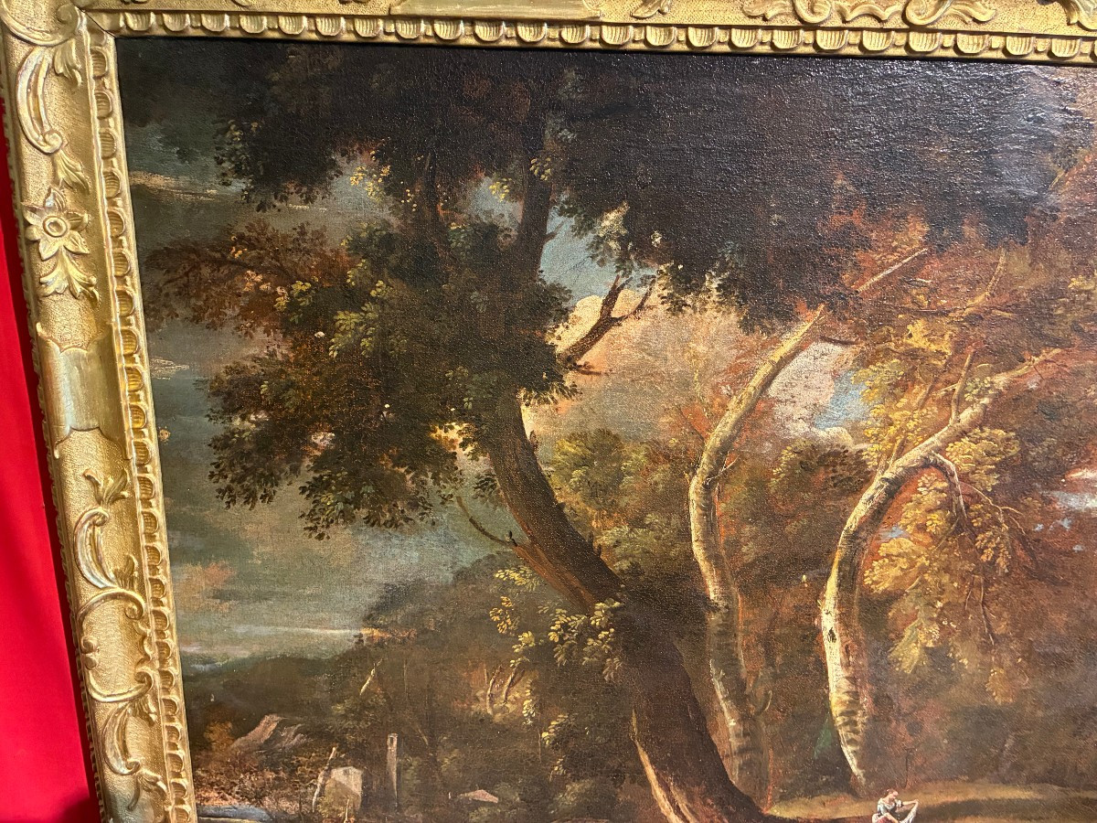 dipinto raffigurante paesaggio attribuito a Marco Ricci 1676-1730-photo-1