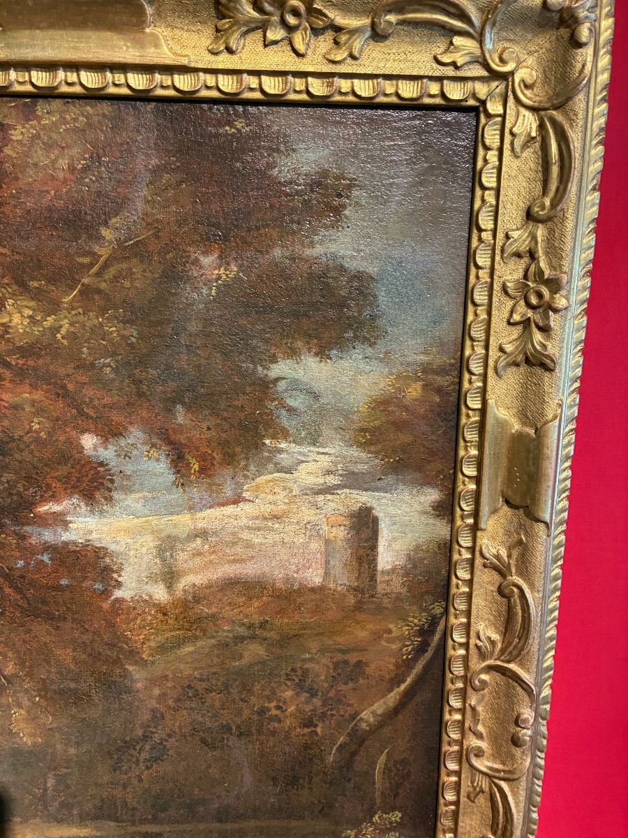 dipinto raffigurante paesaggio attribuito a Marco Ricci 1676-1730-photo-2