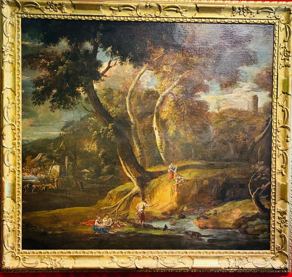 dipinto raffigurante paesaggio attribuito a Marco Ricci 1676-1730