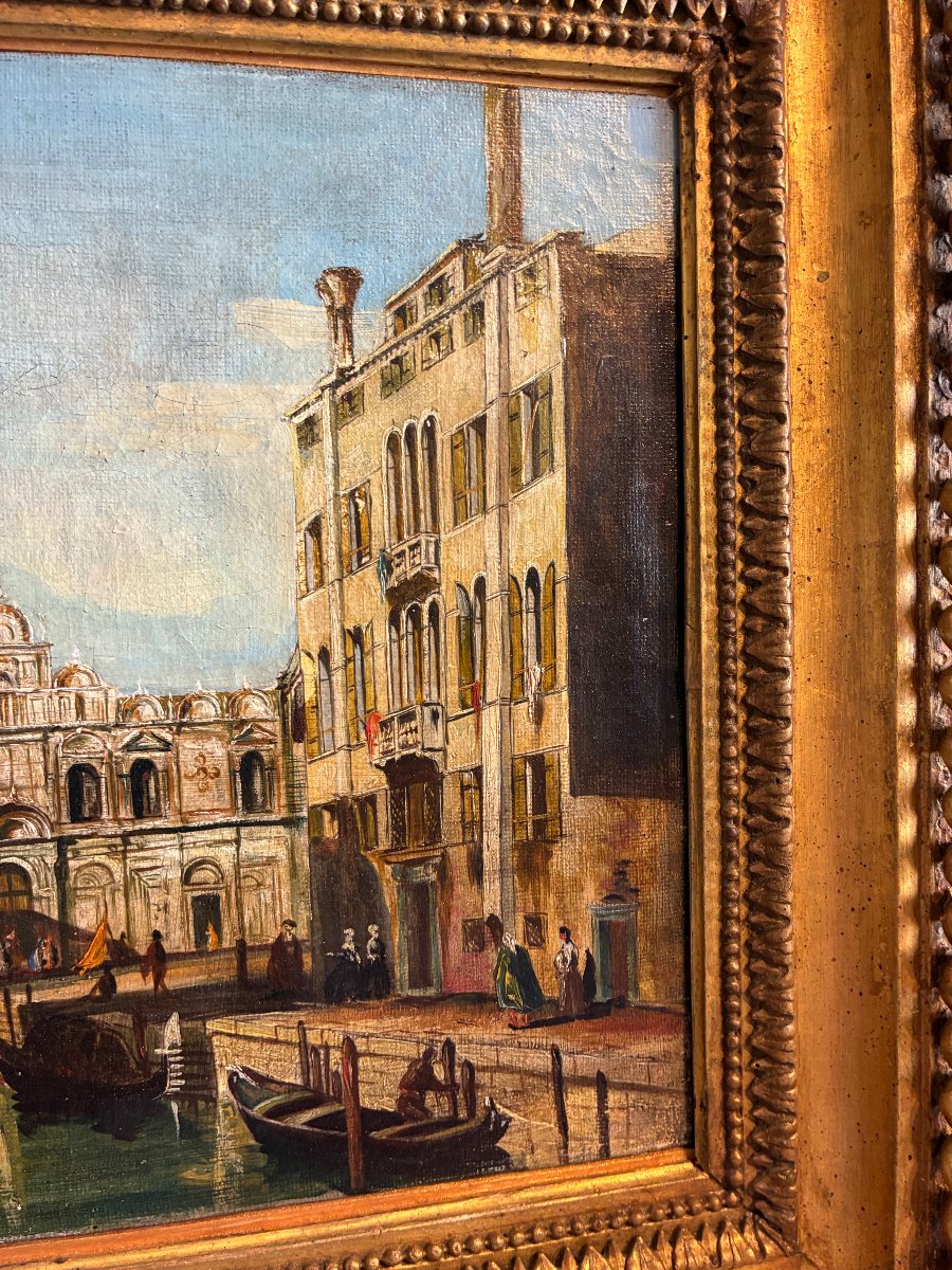 dipinto olio su tela raffigurante venezia Primi 800'-photo-2