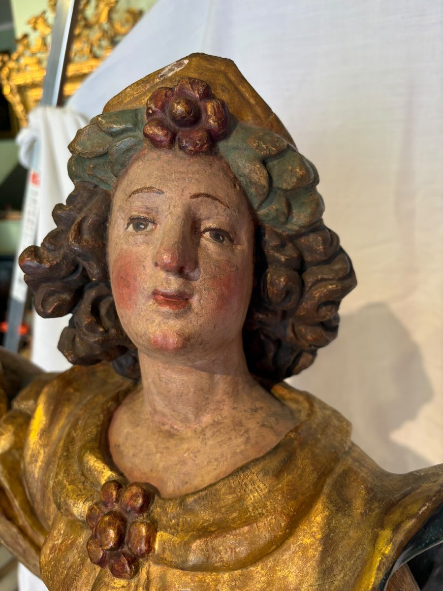 cornucopia il legno laccato e dorato di provenienza toscana fine xvi secolo-photo-2