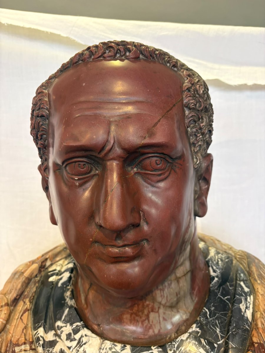 busto in marmo policromo  XVII SECOLO-photo-2