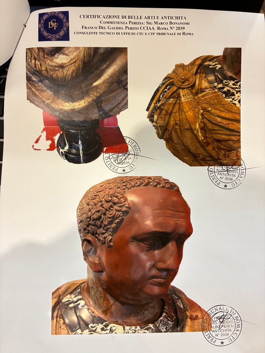 busto in marmo policromo  XVII SECOLO-photo-4