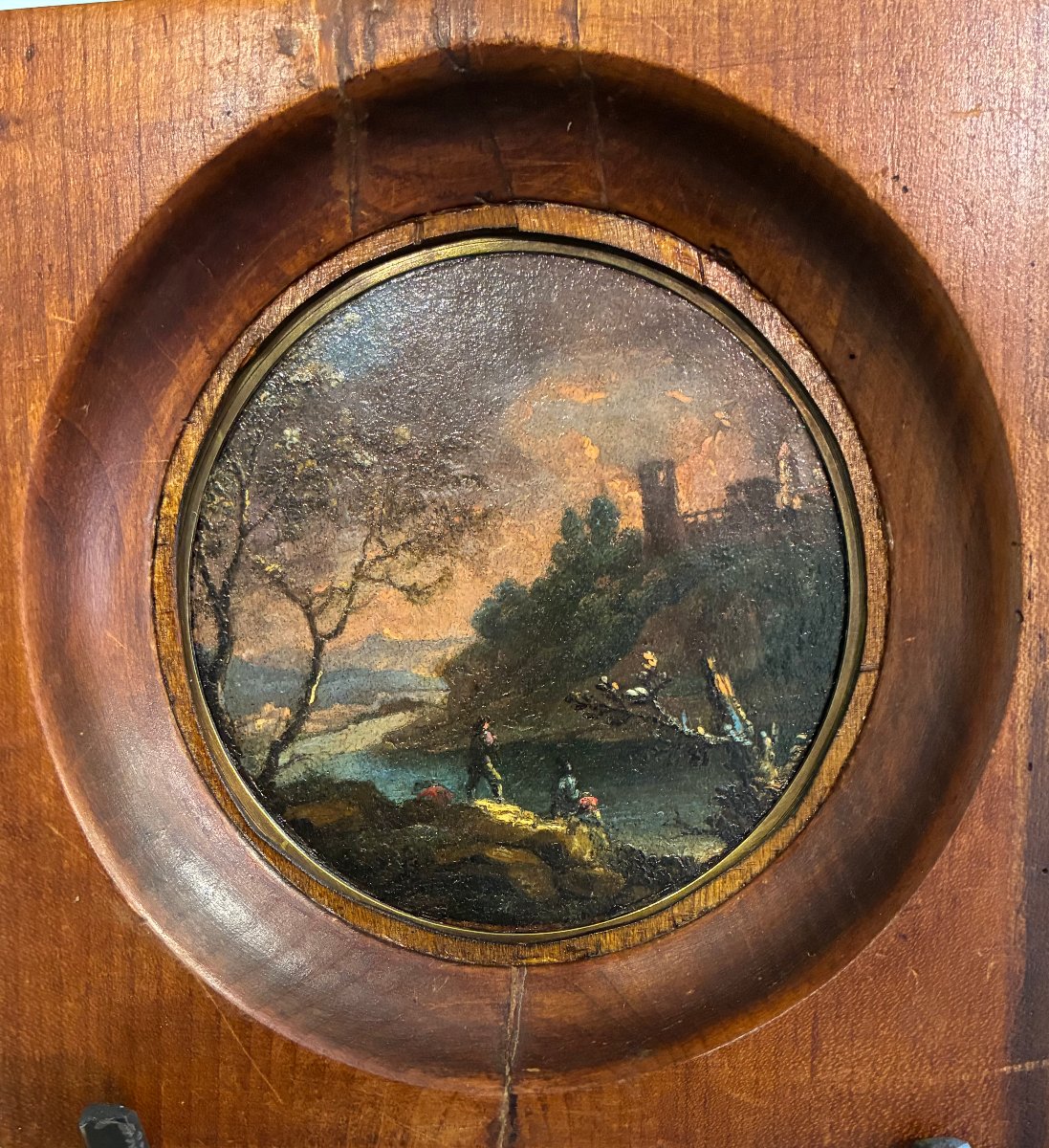 coppia di dipinti su tavola di provenienza romana attribuiti a Alessio de Marchis 1684-1752-photo-3