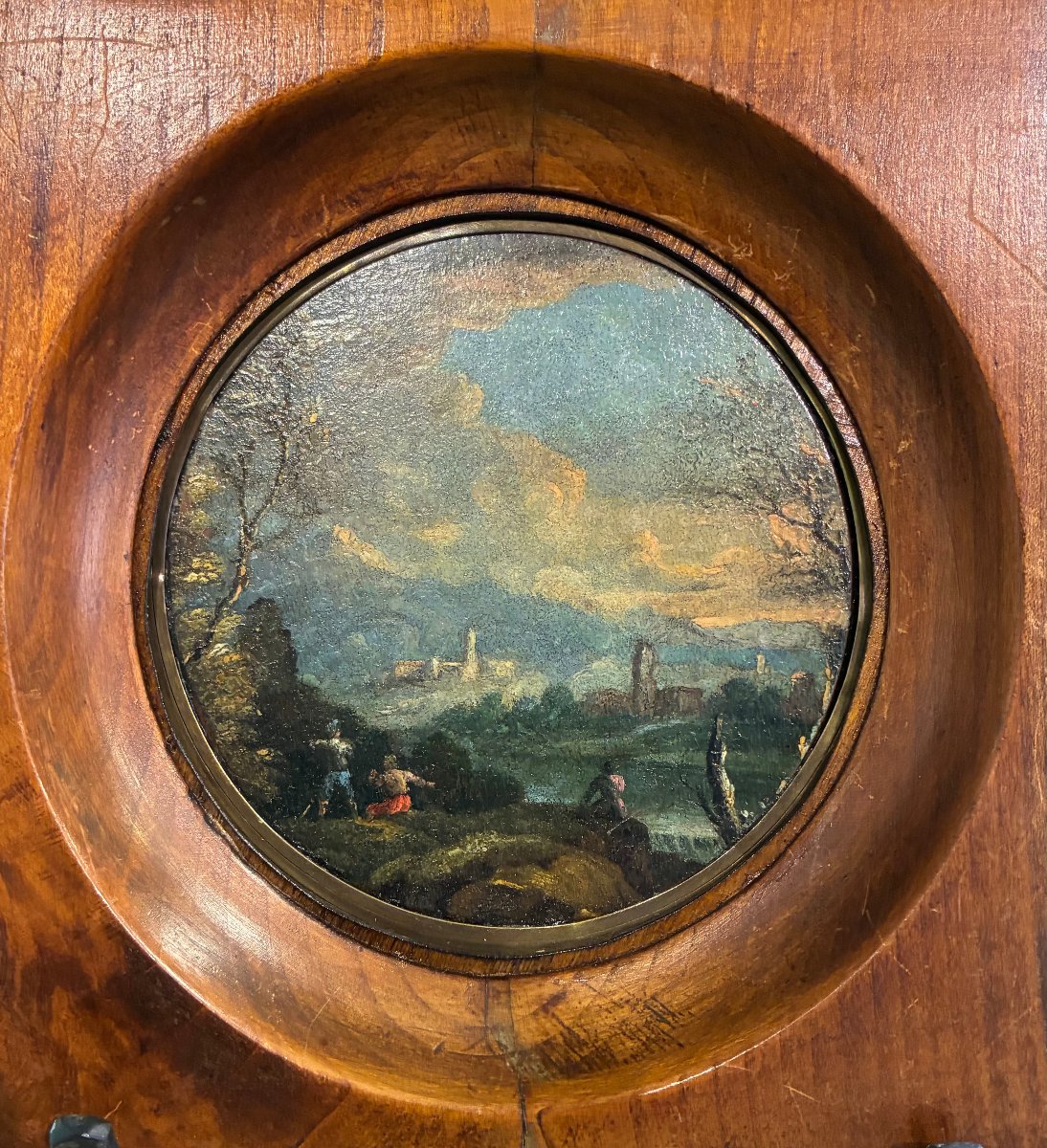 coppia di dipinti su tavola di provenienza romana attribuiti a Alessio de Marchis 1684-1752-photo-4