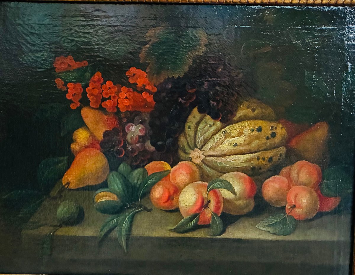 dipinto olio su tela raffigurante natura morta provenienza romana XVII secolo