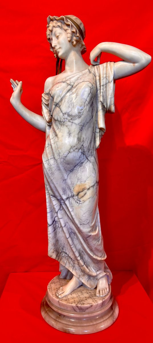dama in marmo e alabastro di provenienza francese fine 800'
