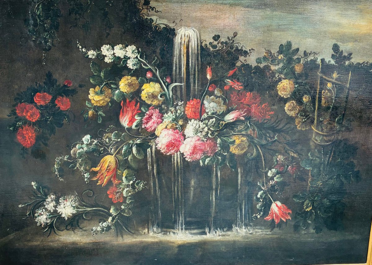 dipinto raffigurante fiori attribuito a Elisabetta Marchionni XVII secolo