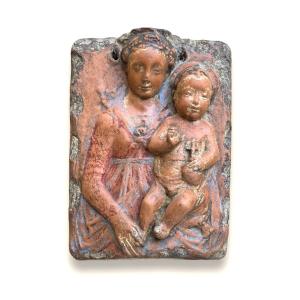 Madonna col bambino in terracotta