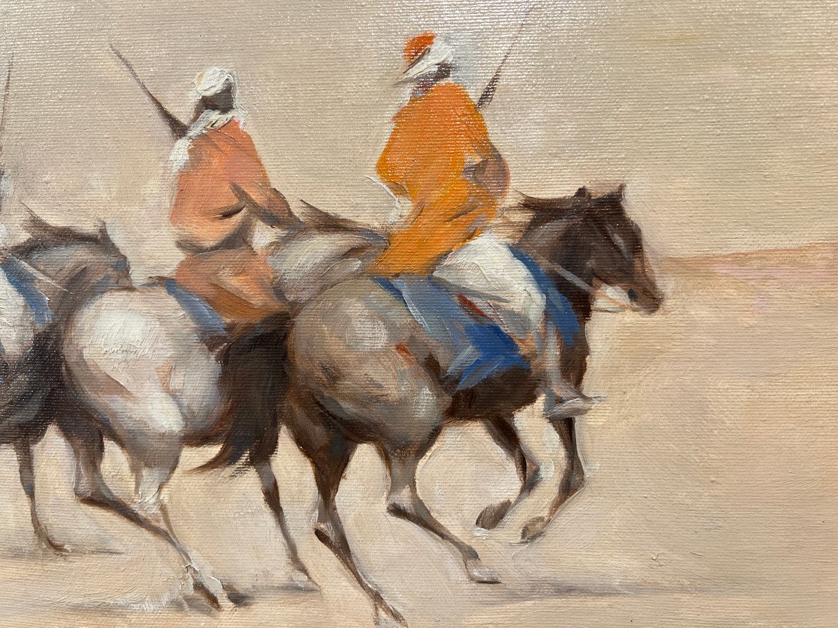 Ernesto Quarti Marchiò (Bergamo, Italy, 1907-1982) Cavalieri Nel Deserto-photo-2