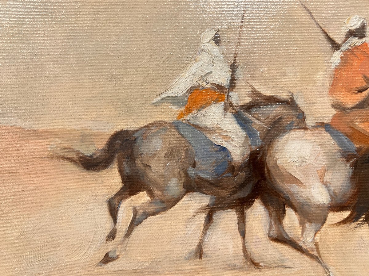 Ernesto Quarti Marchiò (Bergamo, Italy, 1907-1982) Cavalieri Nel Deserto-photo-4