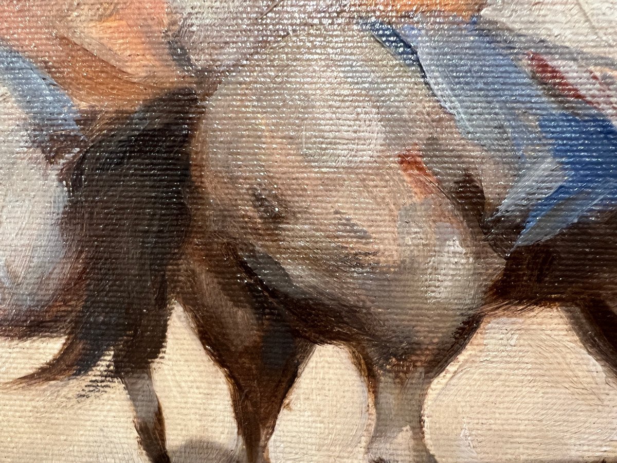 Ernesto Quarti Marchiò (Bergamo, Italy, 1907-1982) Cavalieri Nel Deserto-photo-3