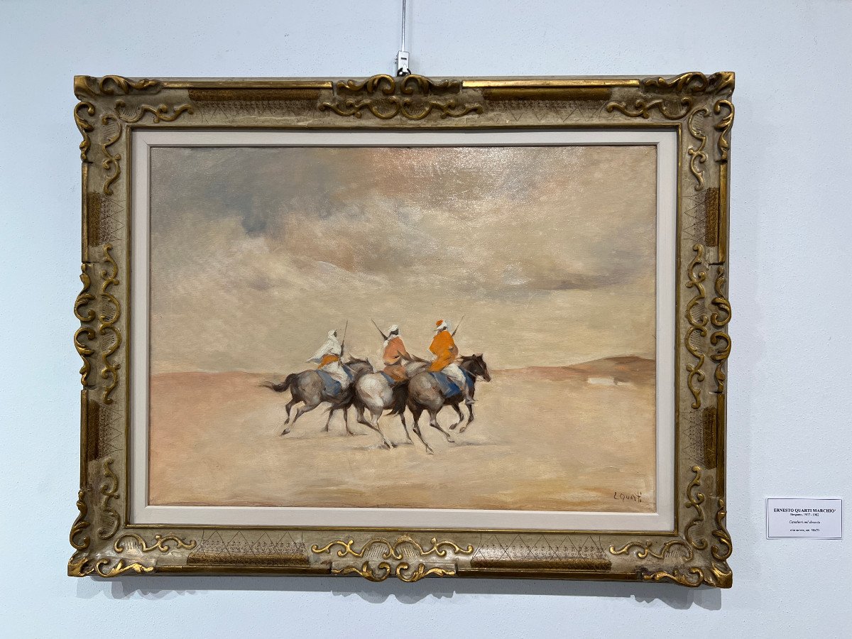 Ernesto Quarti Marchiò (Bergamo, Italy, 1907-1982) Cavalieri Nel Deserto-photo-6