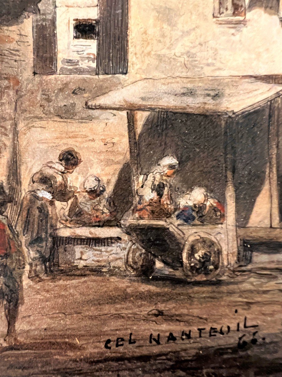 Celestin Nanteuil (Roma, 1813-Bourron-Marlotte, Francia, 1873) Scorcio Di Paesaggio, 1866-photo-3