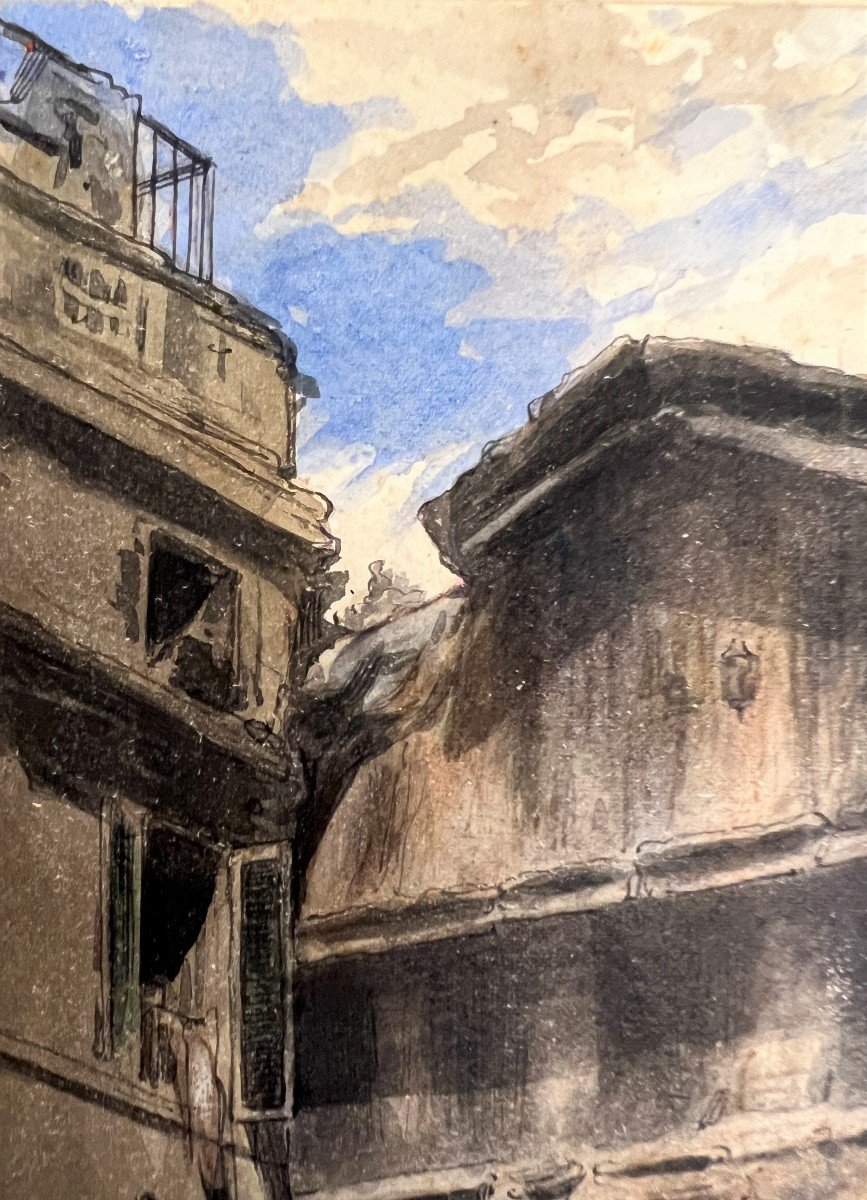 Celestin Nanteuil (Roma, 1813-Bourron-Marlotte, Francia, 1873) Scorcio Di Paesaggio, 1866-photo-4
