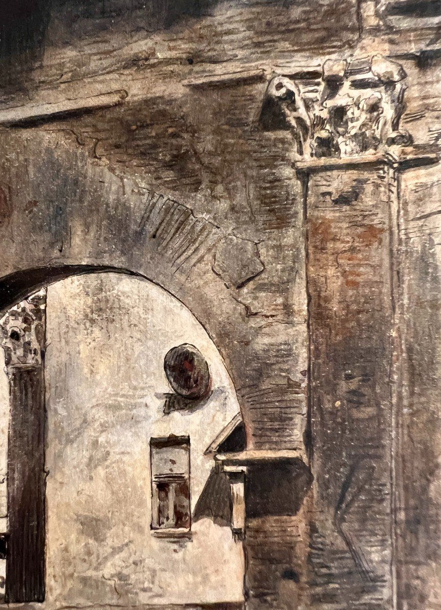 Celestin Nanteuil (Roma, 1813-Bourron-Marlotte, Francia, 1873) Scorcio Di Paesaggio, 1866-photo-5