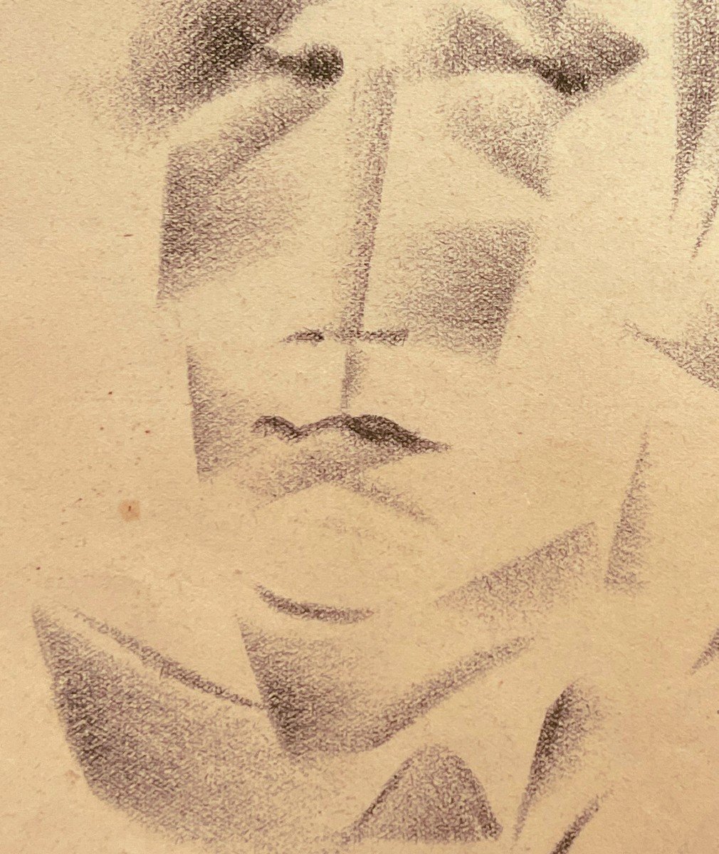 Vittorio Petrella Da Bologna (1886-1951) Ritratto futurista, 1950, San Remo-photo-1