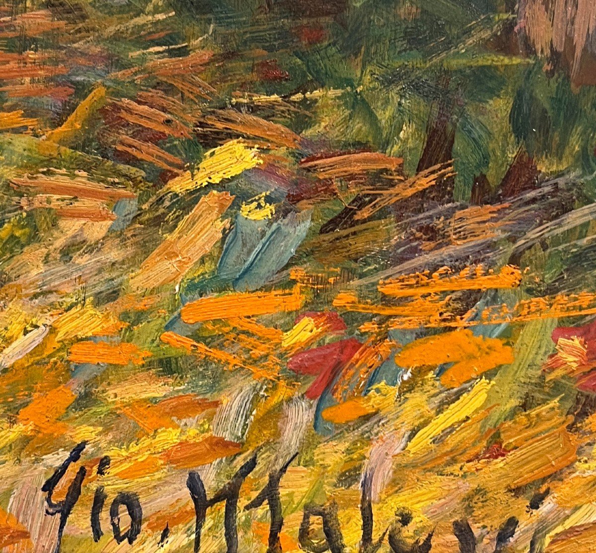 Giovanni Malesci (Vicchio, Firenze, 1884 – Milano, 1969) Pini sul mare ligure, 1963-photo-2