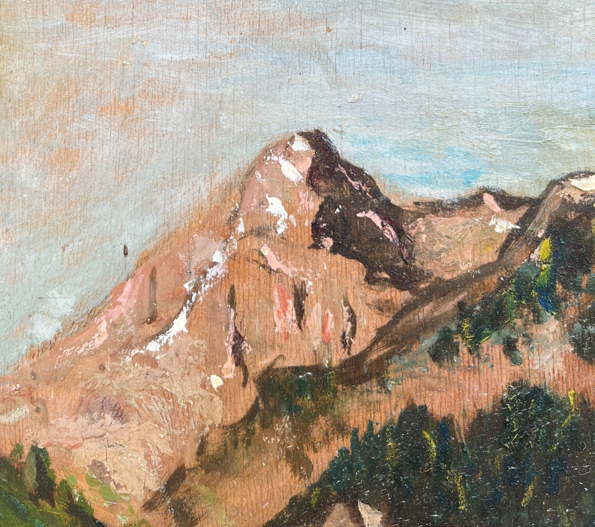 Scuola Italiana XX Secolo, Paesaggio di Montagna-photo-2