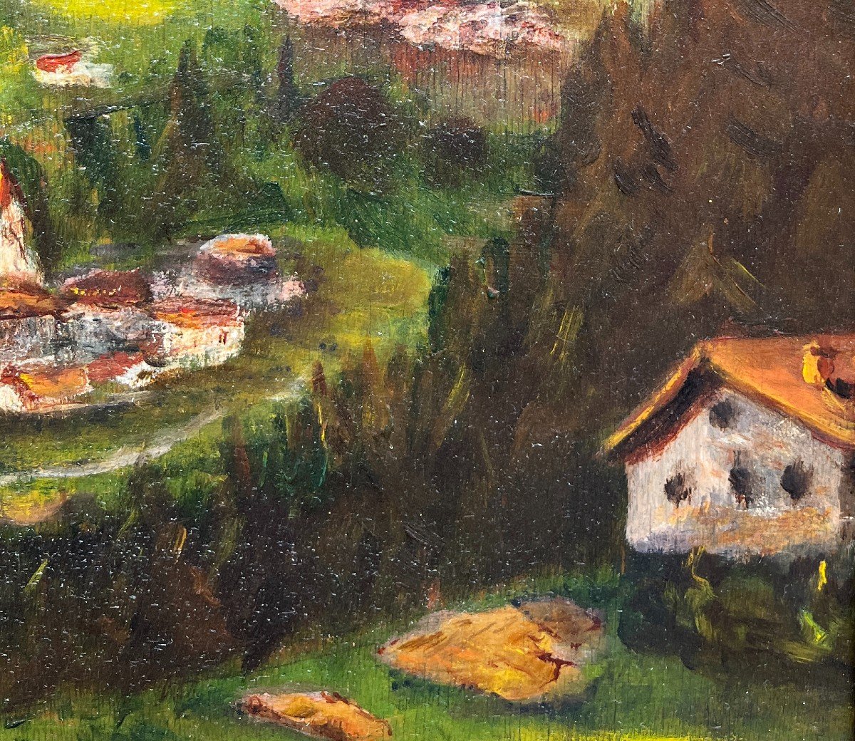 Scuola Italiana XX Secolo, Paesaggio di Montagna-photo-3