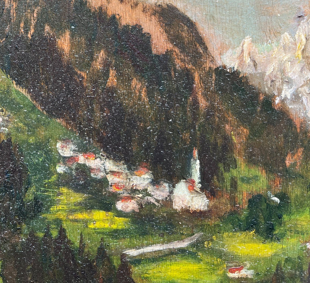 Scuola Italiana XX Secolo, Paesaggio di Montagna-photo-6