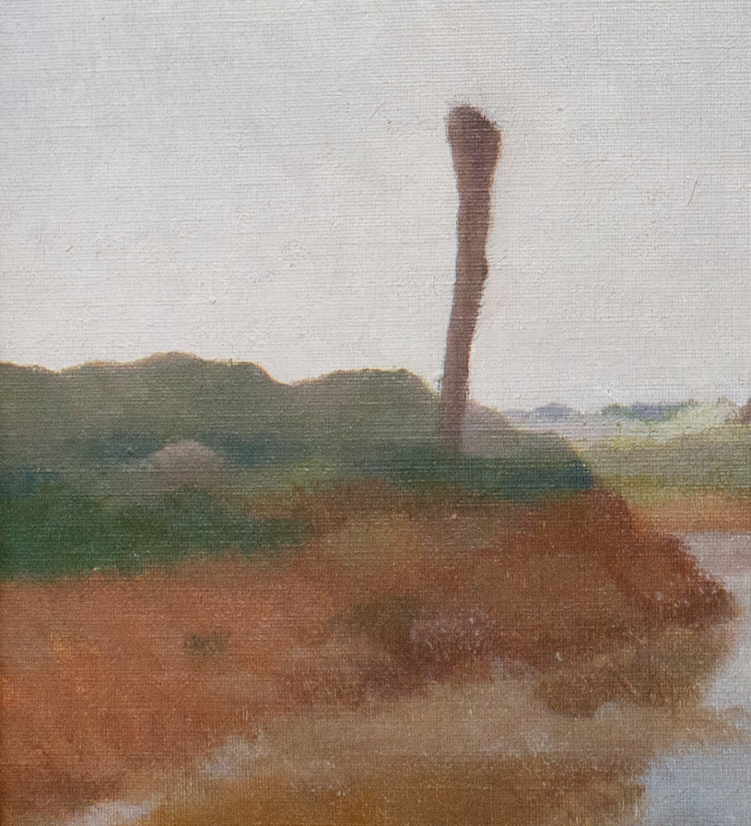 Dante Montanari (Porto Sant'Elpidio, Italia, 1896 – Milano, 1989) Paesaggio Con Casa E Fiume-photo-2