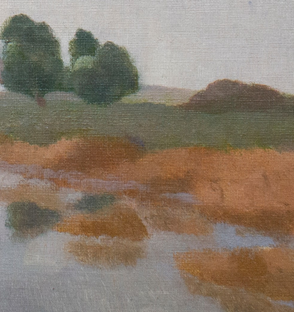 Dante Montanari (Porto Sant'Elpidio, Italia, 1896 – Milano, 1989) Paesaggio Con Casa E Fiume-photo-3