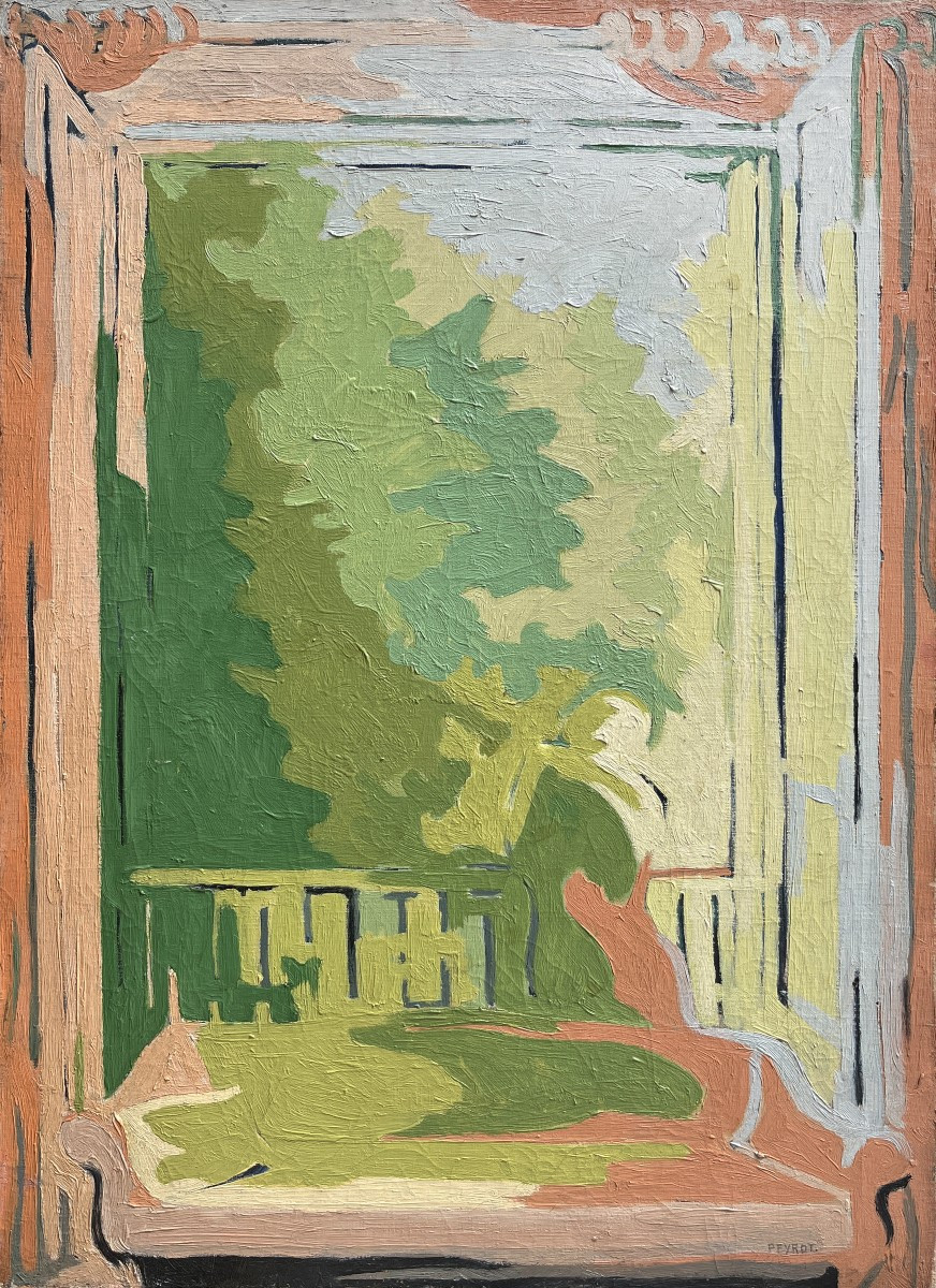 Arturo Peyrot (Roma, 1908 - Madrid, 1993) Finestra Con Giardino, 1947-photo-4