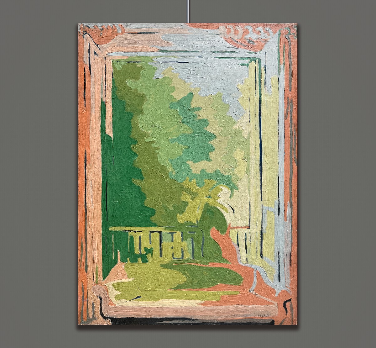 Arturo Peyrot (Roma, 1908 - Madrid, 1993) Finestra Con Giardino, 1947
