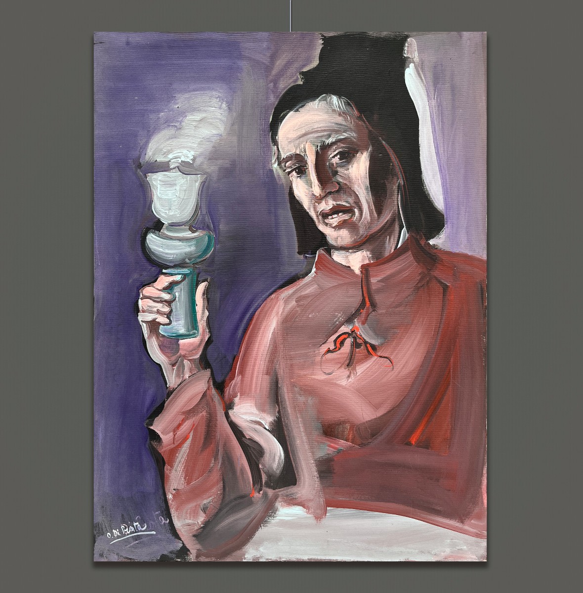 Oscar Di Prata (Brescia, 1910-2006) Autoritratto