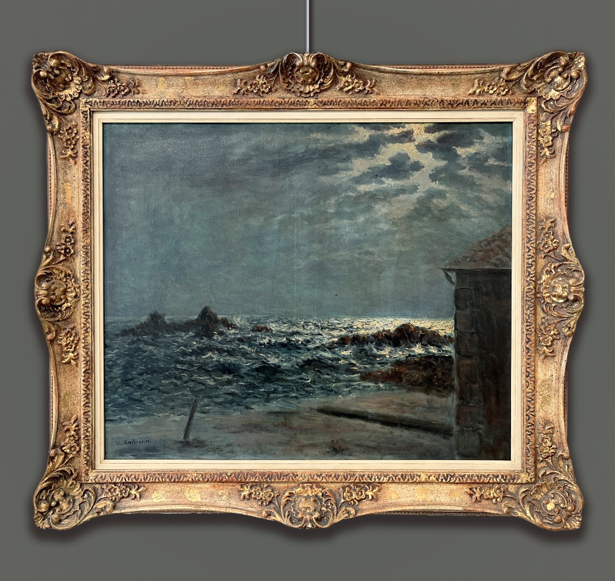 Vincent Ambrosini (1905-1982) Notturno Al Mare