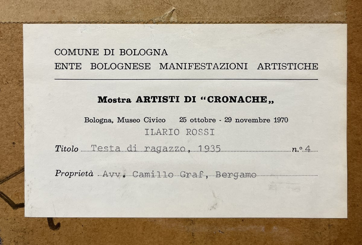 Ilario Rossi (Bologna, 1911-1994) Ritratto, 1935-photo-7