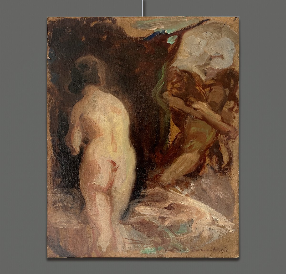 Nicolae Vermont (Romania, 1866-1932) Ninfe e Satiro, 1910 - Vista dalla Camera