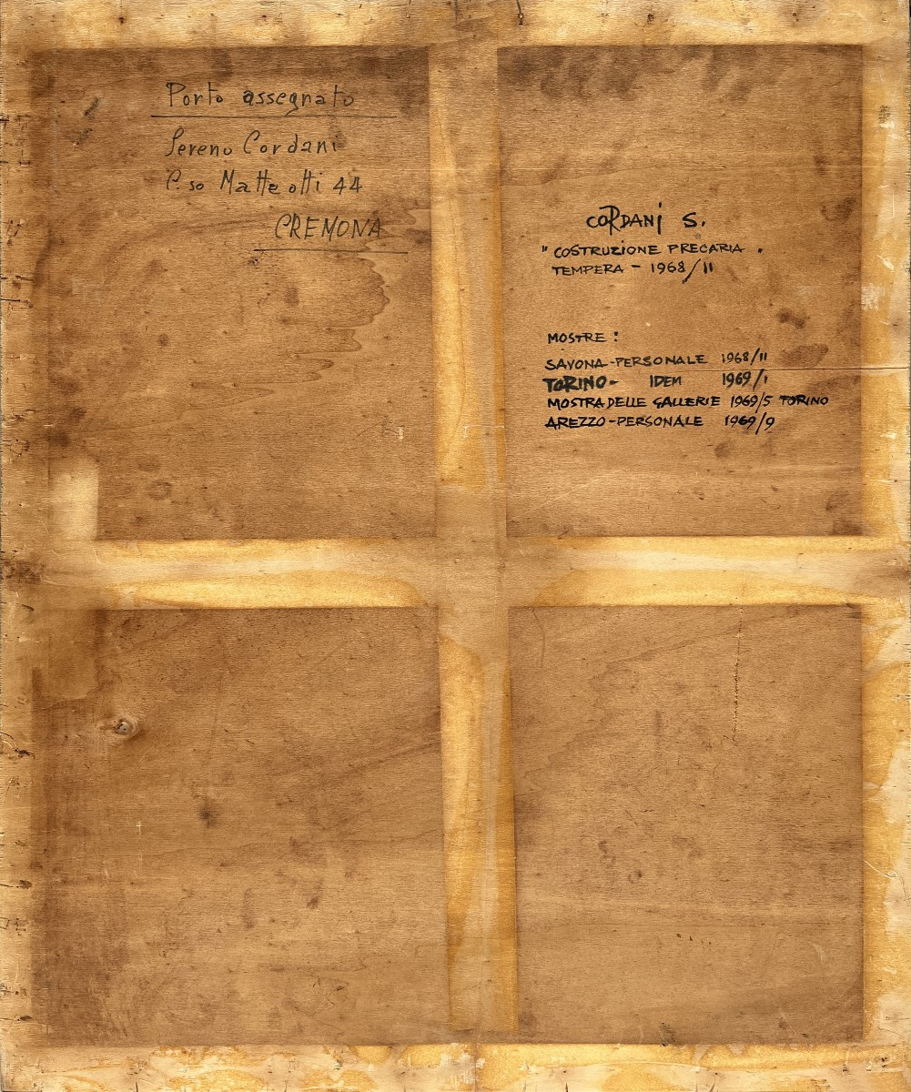 Sereno Cordani (Pozzaglio, 1919 - Cremona, 1985) Costruzione Precaria, 1968-photo-3