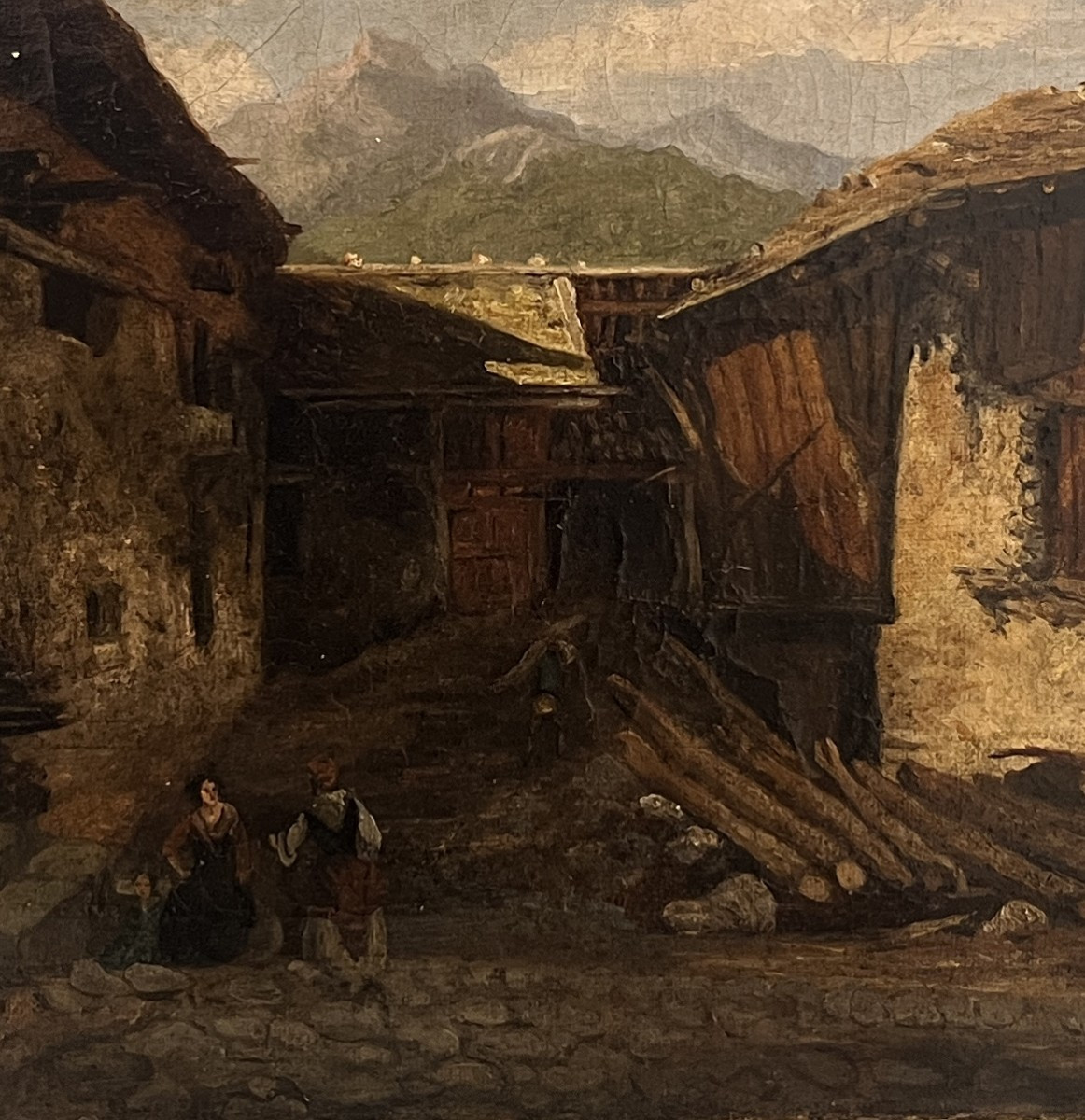 Scuola del Nord Italia del XIX secolo, Paesaggio rurale di Montagna-photo-1