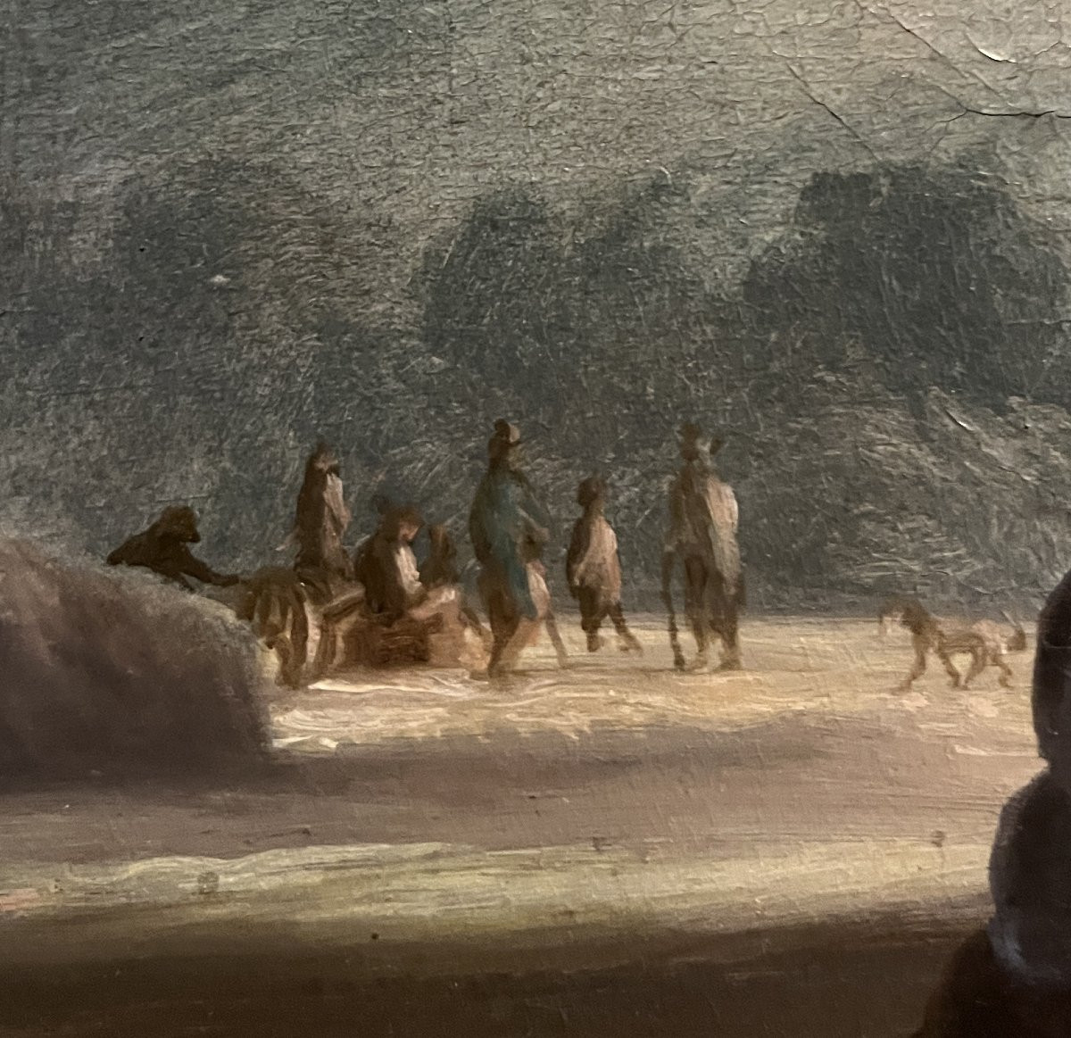 Scuola Nordica inizio XIX secolo, Paesaggio con pastori e armenti-photo-6