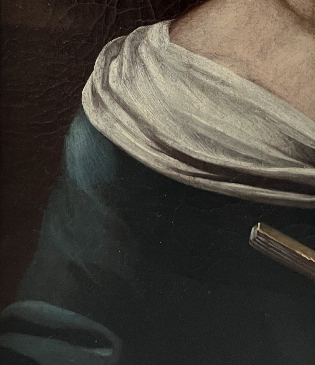 Giuseppe Bonito Attribuito a (Napoli, 1707 - 1789) Ritratto di bambina con ventaglio-photo-4
