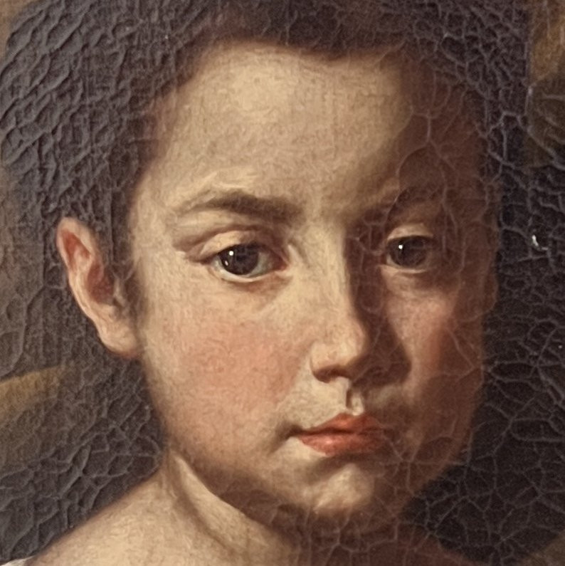 Giuseppe Bonito Attribuito a (Napoli, 1707 - 1789) Ritratto di bambina con ventaglio-photo-7